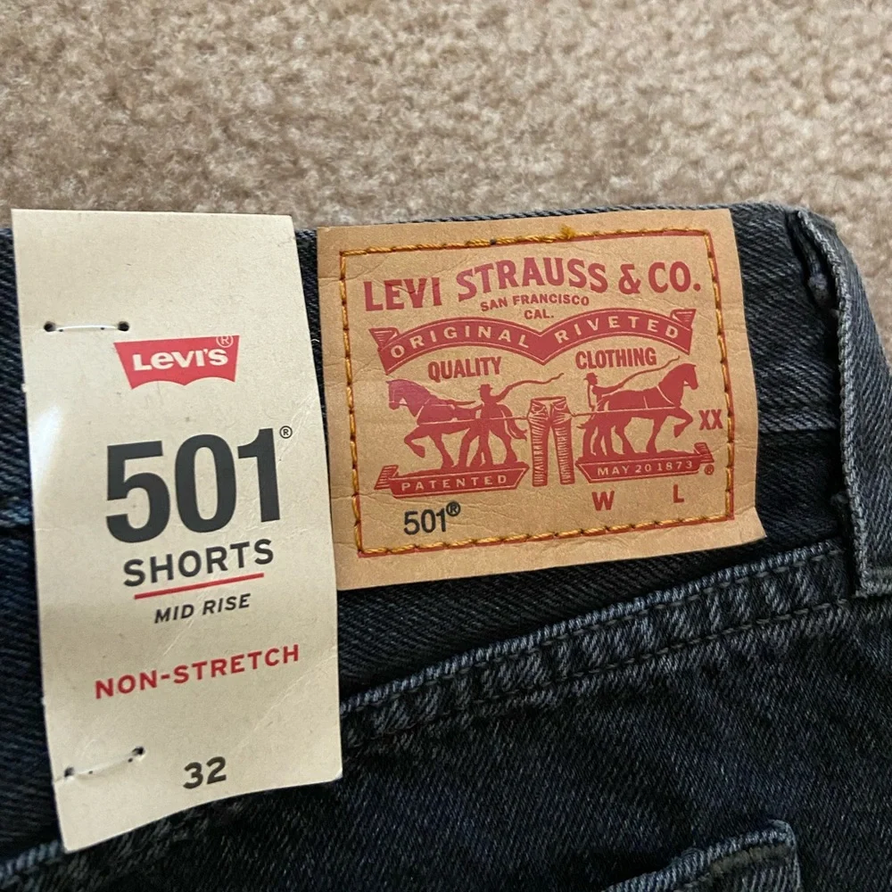 ☀️Levi’s 501 original distressed Shorts in Black